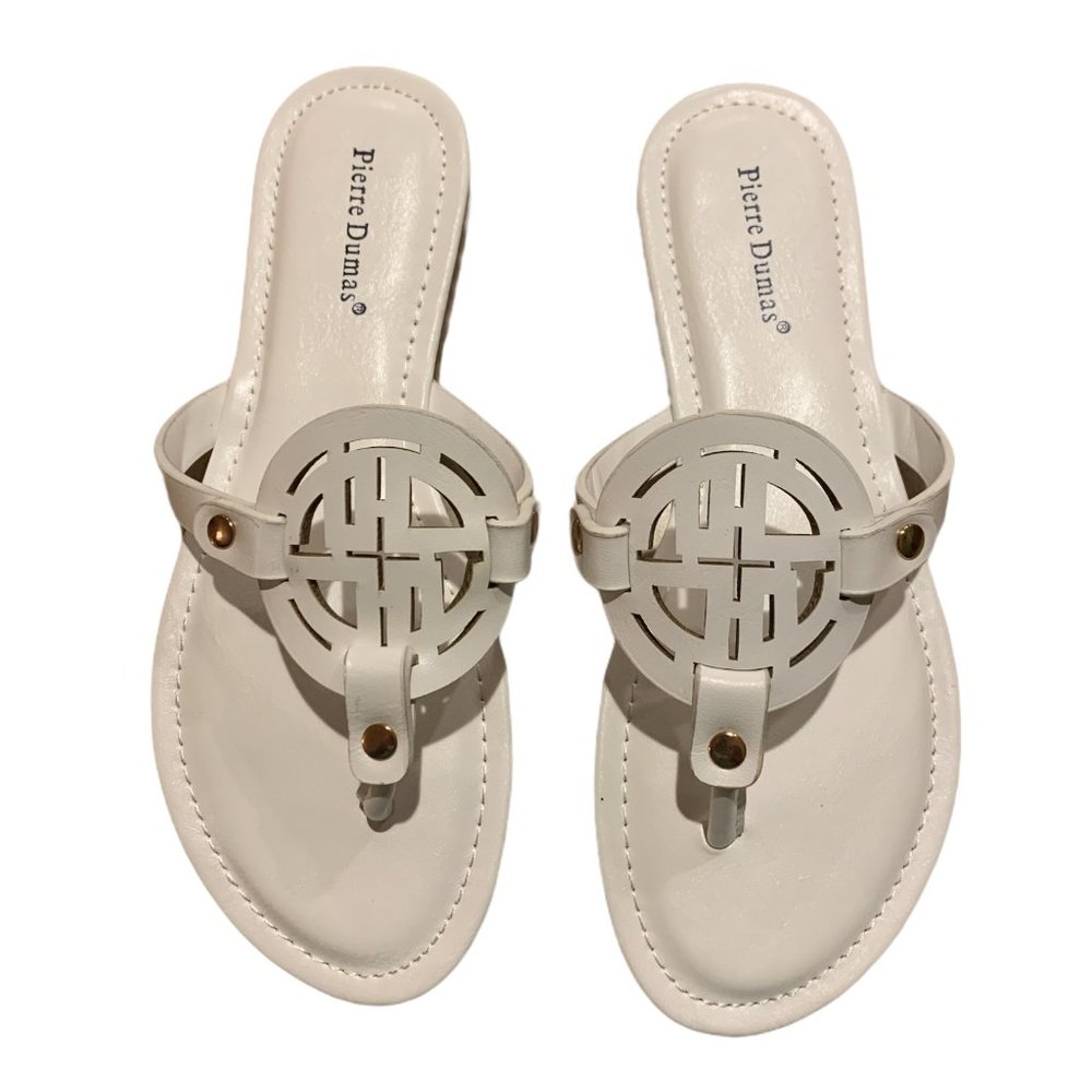 Pierre Dumas Womens White Limit Sandals Size 6 New